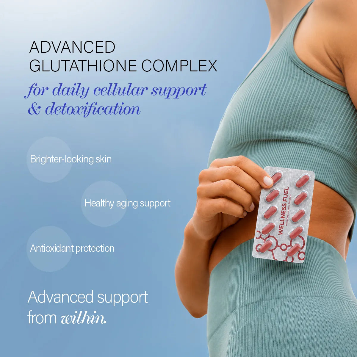 Advanced Glutathione Complex by Wellness Fuel | Best for Skin Glow & Antioxidant Support