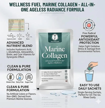 Marine Collagen by Wellness Fuel | Best for Skin, Hair & Nails
